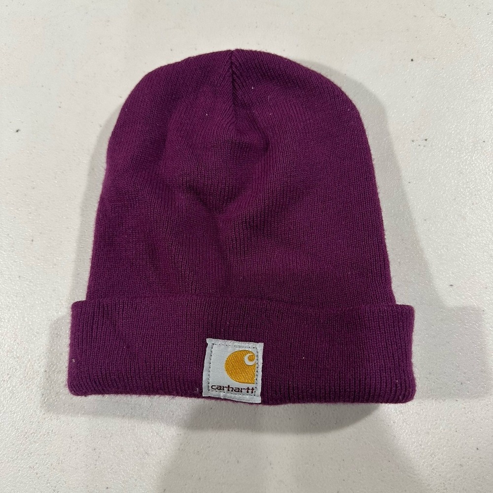 Carhartt Knit Beanie Hat Purple Winter Casual Trendy OS Unisex